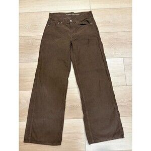 American Eagle Low-Rise Skater Corduroy Pants Brown Women's US 4 Regular